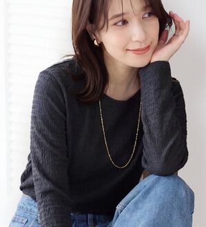 Viola e Viola（ヴィオラ エ ヴィオラ）の「立体ジャカードシンプルロンＴ（カットソー）」｜詳細画像