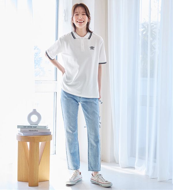 alotta（アロッタ）の「【アンブロ】　配色デザインポロシャツ（ポロシャツ）」｜詳細画像