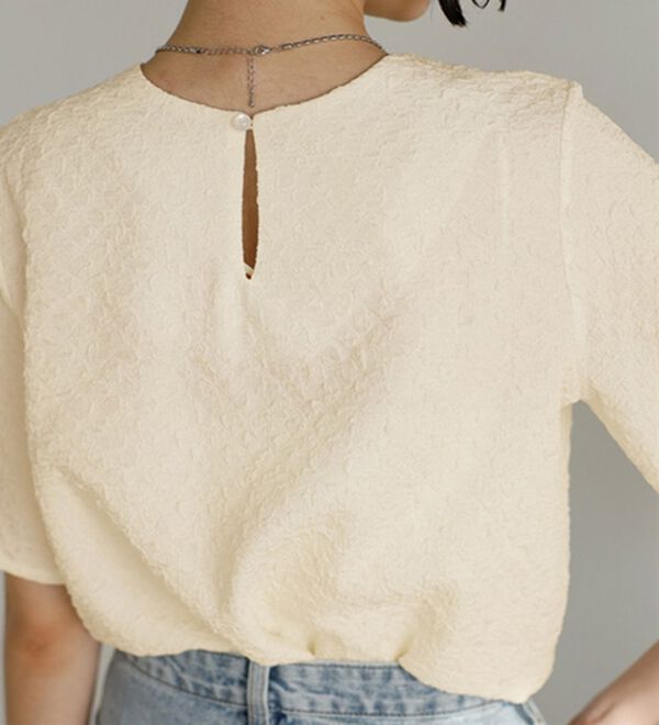 GeeRA（ジーラ）の「ふくれジャカードテクスチャーブラウス（ブラウス）」｜詳細画像