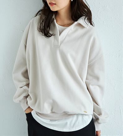 RANAN（ラナン）の「あったか裏起毛衿付きオーバーサイズスウェット（トレーナー・スウェット）」