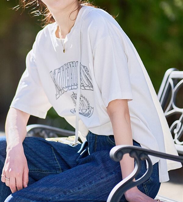 RANAN（ラナン）の「ヴィンテージライクロゴTシャツ（カットソー）」｜詳細画像