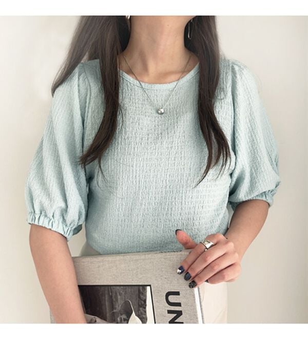 GeeRA（ジーラ）の「バルーンスリーブジャカードカットソー（カットソー）」｜詳細画像