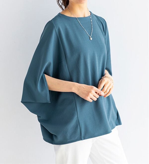 BELLUNA（ベルーナ）の「美しく隠す！技ありカットジョーゼットトップス（カットソー）」｜詳細画像