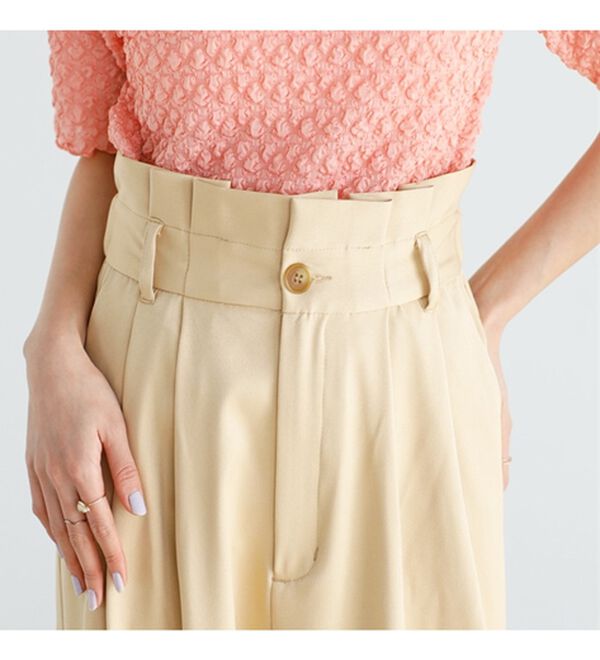 GeeRA（ジーラ）の「ベルト付ツイルパンツ（フルレングスパンツ）」｜詳細画像