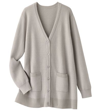 BELLUNA（ベルーナ）の「綿１００％柔らかベーシックカーディガン（ニットカーディガン）」