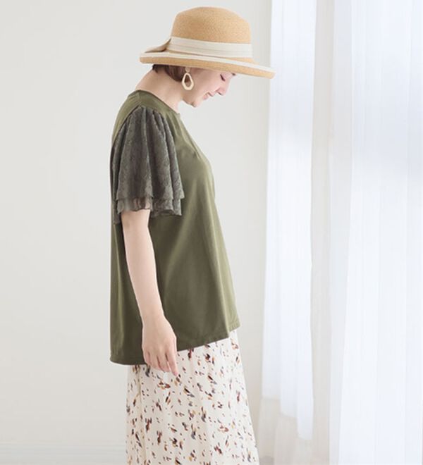 A HAPPY MARILYN（アハッピーマリリン）の「袖２段レース カットソープルオーバー（カットソー）」｜詳細画像