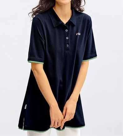 BELLUNA（ベルーナ）の「＜ＦＩＬＡ＞配色使いポロチュニック（チュニック）」