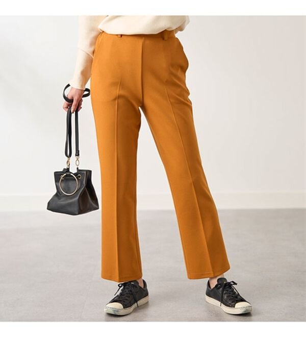 BELLUNA（ベルーナ）の「ジョーゼット素材フレアーパンツ（フルレングスパンツ）」｜詳細画像