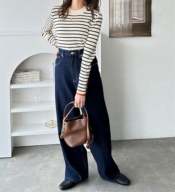 GeeRA（ジーラ）の「袖口ボタン配色ハイネックリブニット（ニット・セーター）」｜詳細画像