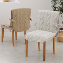 iellio（イエリオ）の「綿１００％水洗い二重ガーゼチェアカバー＜ダブルガーゼ・滑り止め加工付き＞（チェアカバー・チェアパッド）」