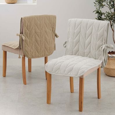 iellio（イエリオ）の「綿１００％水洗い二重ガーゼチェアカバー＜ダブルガーゼ・滑り止め加工付き＞（チェアカバー・チェアパッド）」