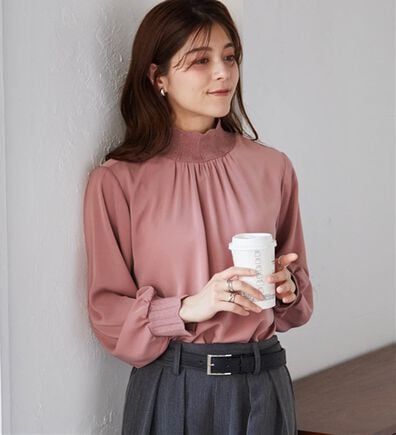 RANAN（ラナン）の「スカラップリブニット使いブラウス（ブラウス）」