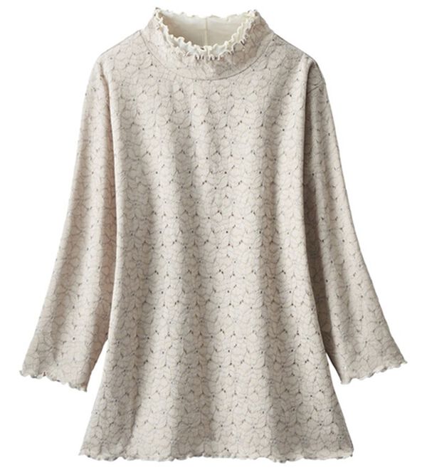 LAVIENNE（ラヴィエンヌ）の「メロウが素敵な総レースプルオーバー（肌着・インナーウェア）」｜ライトグレー