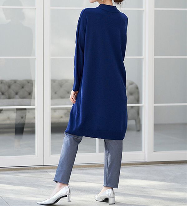 RANAN（ラナン）の「カシミヤタッチニットチュニックワンピース（チュニック）」｜詳細画像