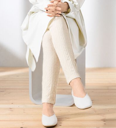 「【３色組】ケーブルニット風あったかレギンス（靴下・ストッキング）」