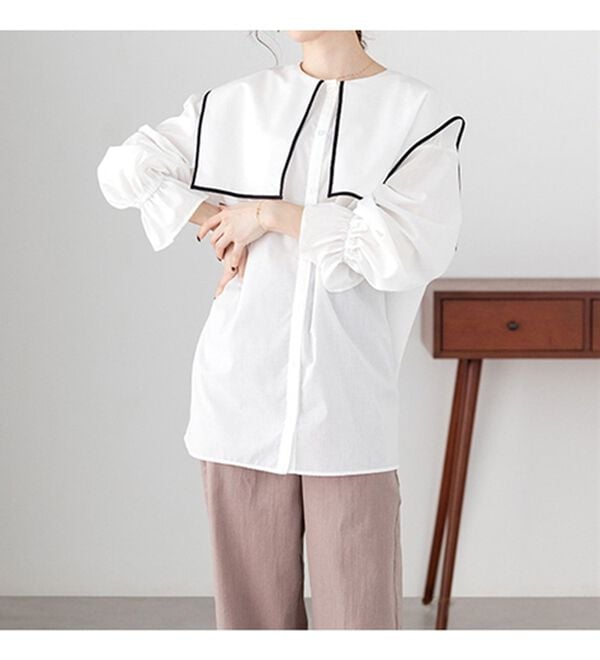 RANAN（ラナン）の「衿付きブラウス（ブラウス）」｜詳細画像