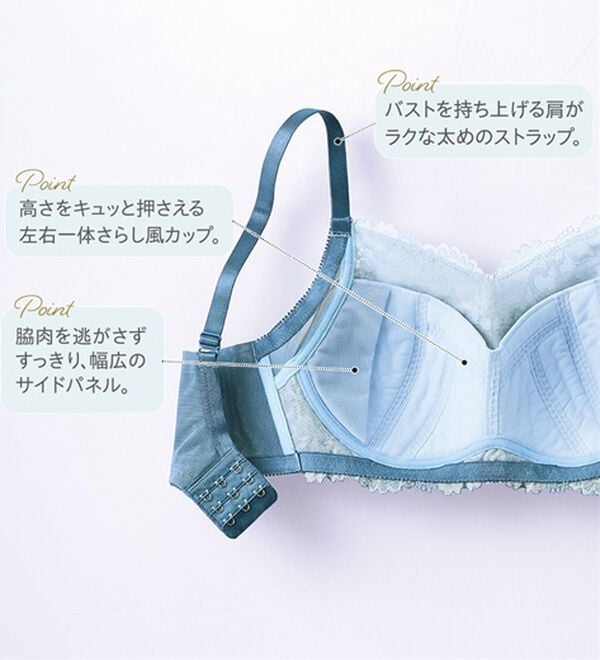 LAVIENNE（ラヴィエンヌ）の「【美&times;ラクに整う】グラマーさんの楽してキレイに包み込むノンワイヤーブラ（ブラジャー）」｜詳細画像