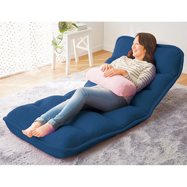 iellio（イエリオ）の「ＮＥＷ収納簡単低反発もこもこ座椅子＜１人掛け・リクライニング・フロアチェア・ごろ寝マット・ロングマット・長座布団＞（座椅子）」｜詳細画像