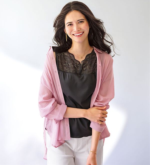 BELLUNA（ベルーナ）の「レース素材カップ付タンクトップ（タンクトップ・キャミソール）」｜詳細画像