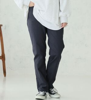 A HAPPY MARILYN（アハッピーマリリン）の「【Ｌ～５Ｌ】楽・暖・美脚！ストレッチ裏起毛パンツ（フルレングスパンツ）」｜デニム風ネイビ－