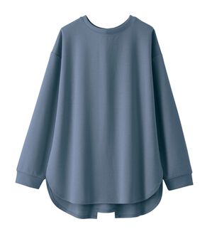 BELLUNA（ベルーナ）の「バックリボンデザイン裾ラウンドチュニック（チュニック）」｜ブルー