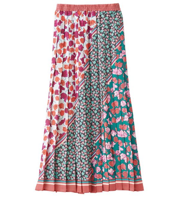 RANAN（ラナン）の「パネルフラワー柄プリーツロングスカート（ロングスカート）」｜詳細画像