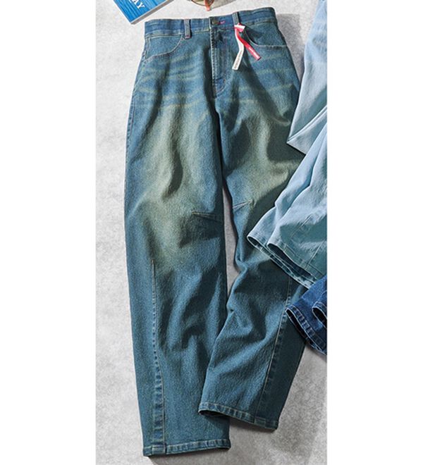 ルフラン（ルフラン）の「旬顔で楽ちん。カーブデニムパンツ（フルレングスパンツ）」｜オーバーダイ