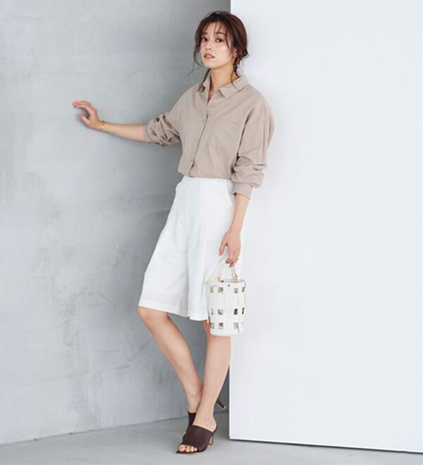 Pierrot（ピエロ）の「綿１００％オーバーサイズシャツ（シャツ）」｜詳細画像