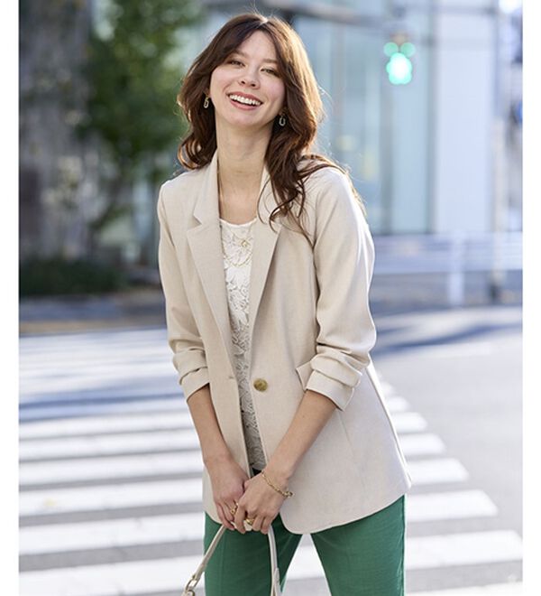 BELLUNA（ベルーナ）の「＜楽スタフィット＞テーラードジャケット（テーラードジャケット）」｜詳細画像