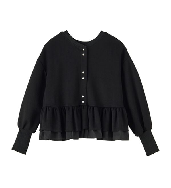 RANAN（ラナン）の「フリルぺプラムショートカーデ（パーカー）」｜詳細画像