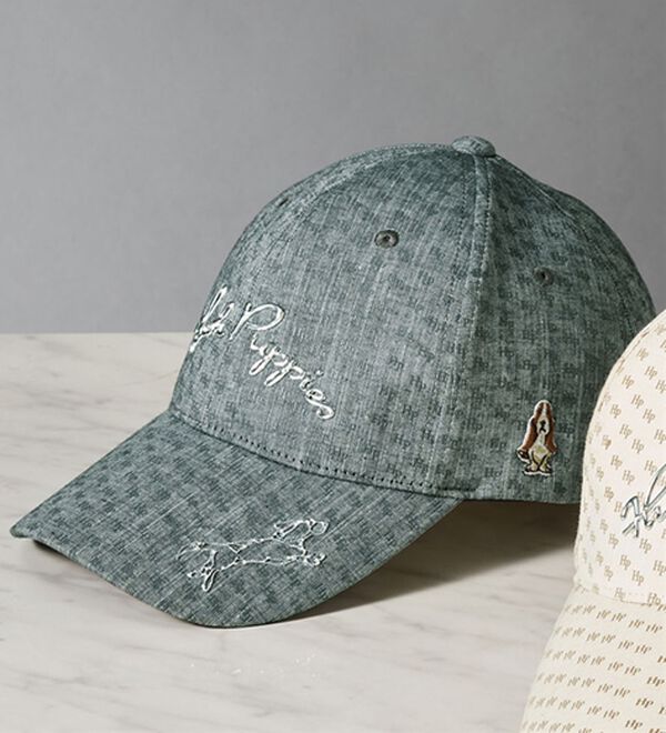 「＜ハッシュパピー＞個性が光る総柄デザインキャップ（メンズ帽子）」｜グレー