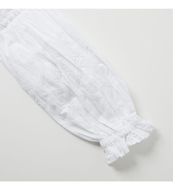 RANAN（ラナン）の「綿100％袖ボリューム刺しゅうブラウス（ブラウス）」｜詳細画像