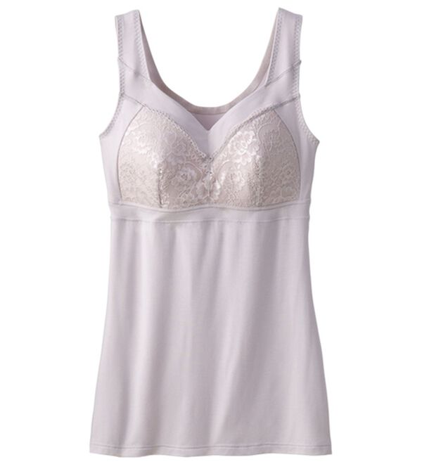 LAVIENNE（ラヴィエンヌ）の「らく～にすっきりエイジングブラキャミ（肌着・インナーウェア）」｜グレージュ