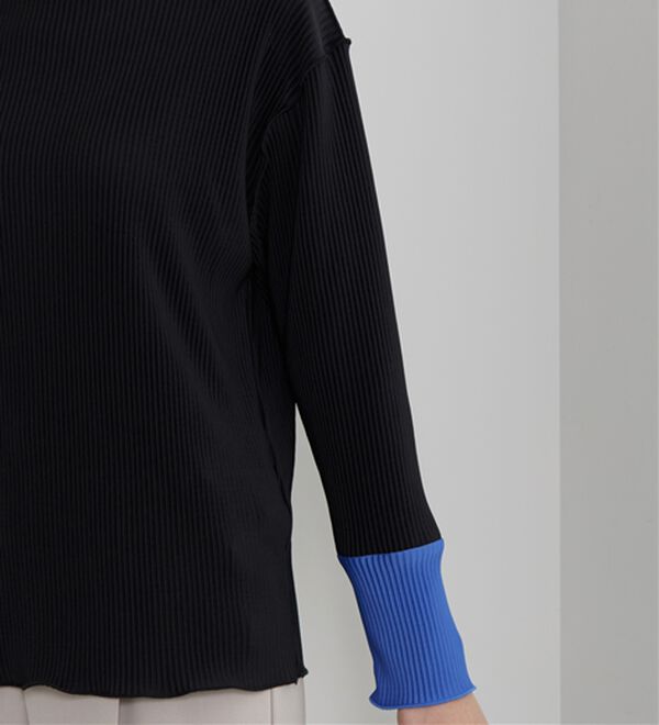 BELLUNA（ベルーナ）の「プリーツ素材配色デザインプルオーバー（カットソー）」｜詳細画像