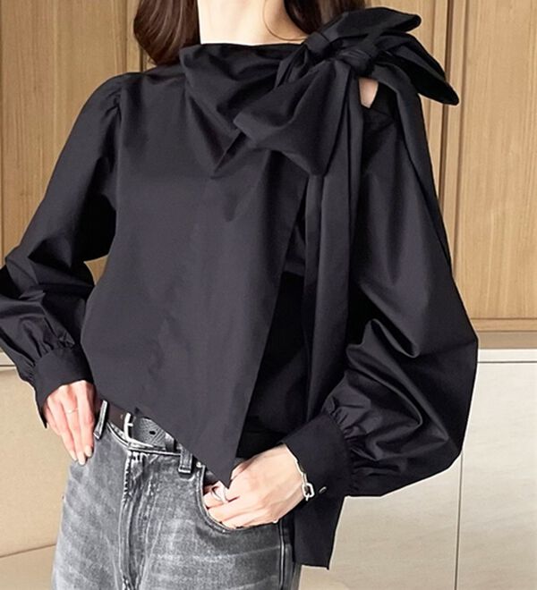GeeRA（ジーラ）の「【YOUING.】ショルダーリボンブラウス（ブラウス）」｜詳細画像