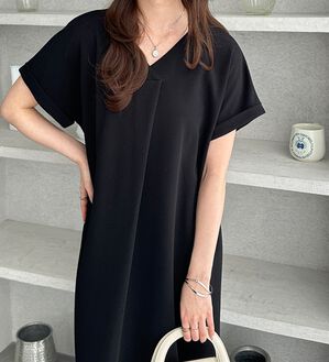 GeeRA（ジーラ）の「ひんやり快適！ジャカードスキッパーワンピ（カットソーワンピース）」｜詳細画像