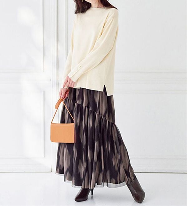 BELLUNA（ベルーナ）の「もちもち袖ボタンニットプルオーバー（ニット・セーター）」｜詳細画像