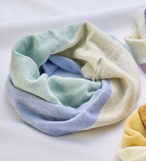 「日本製　綿麻ＵＶスヌード（その他ファッション小物）」｜ブルー