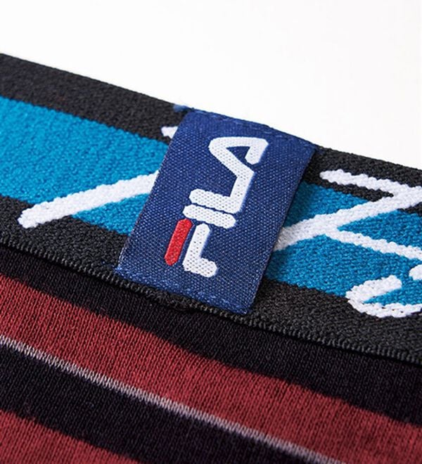 「【４枚組】＜フィラ＞ボーダー配色ボクサーパンツ（メンズボクサーパンツ）」｜詳細画像