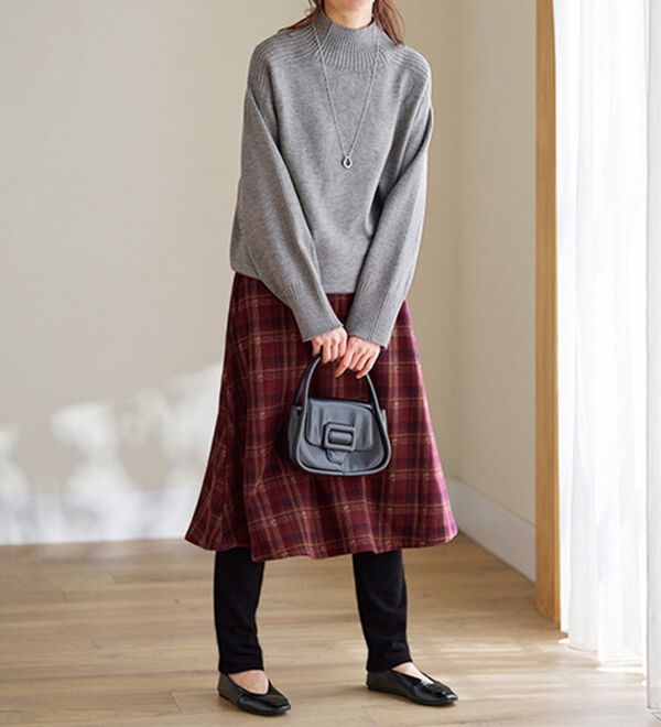 BELLUNA（ベルーナ）の「まるではく毛布！静電防止付レギンス付スカート（フルレングスパンツ）」｜詳細画像