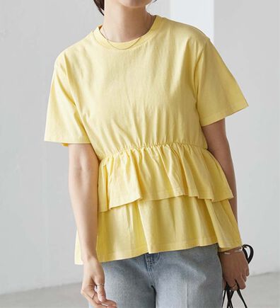 RANAN（ラナン）の「ピグメントフリルトップス（カットソー）」