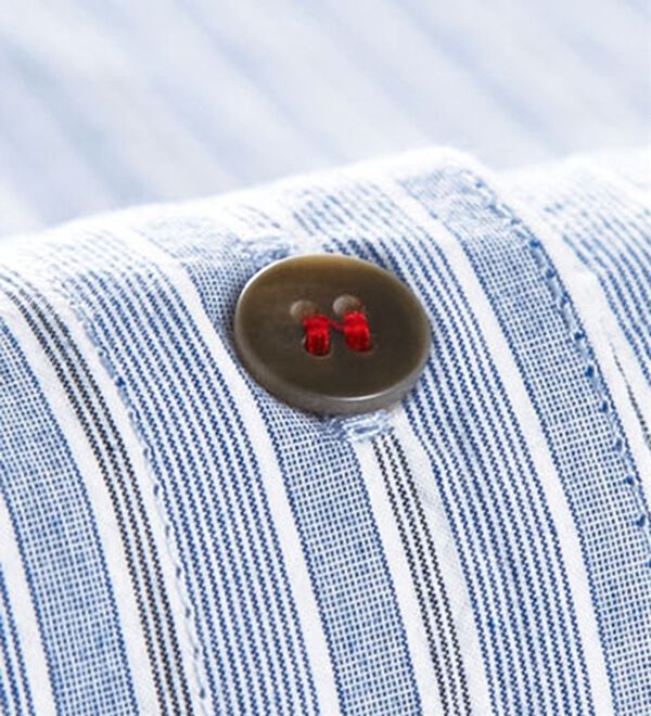 BELLUNA（ベルーナ）の「ワイドパンツに合わせる綿素材ストライプブラウス（ブラウス）」｜詳細画像