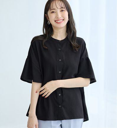 alotta（アロッタ）の「バンドカラーフレアー袖ブラウス（ブラウス）」