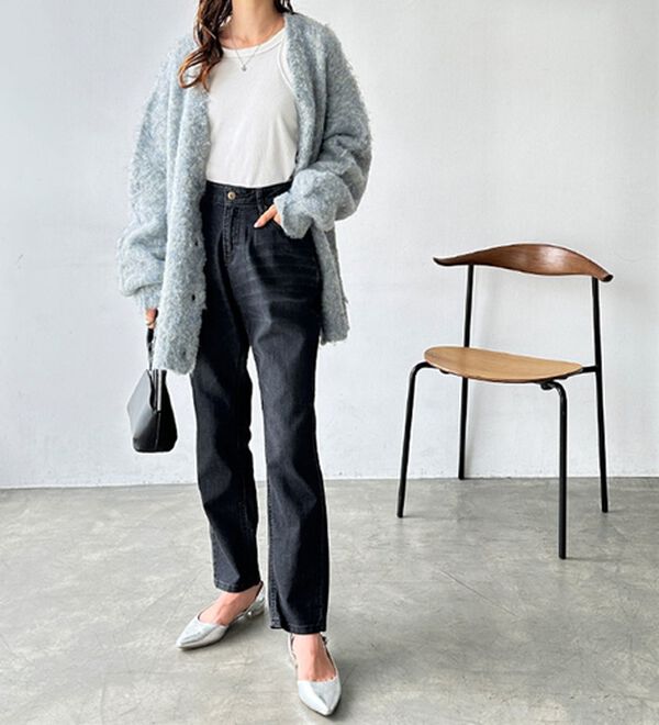 GeeRA（ジーラ）の「美脚シルエットテーパードデニムパンツ（テーパードパンツ）」｜詳細画像