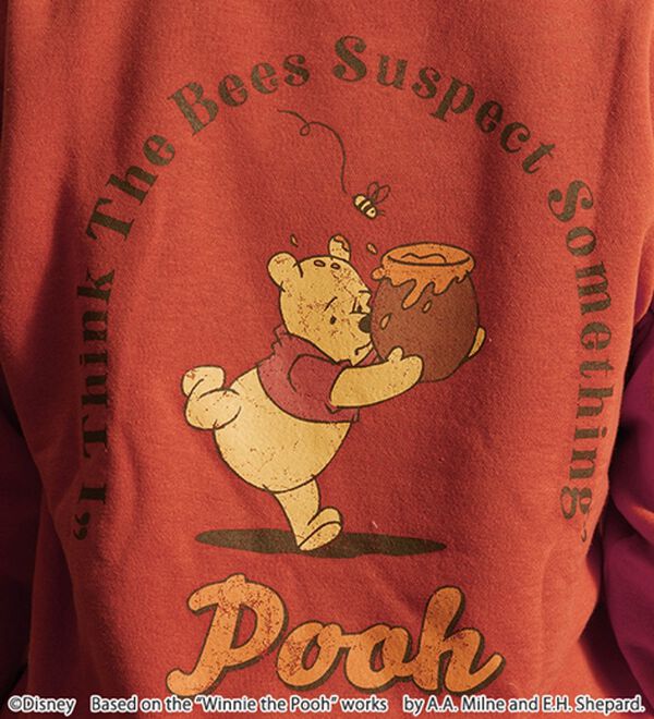 Disney＞【プー】バックプリント裏起毛トレーナー - ベルーナ