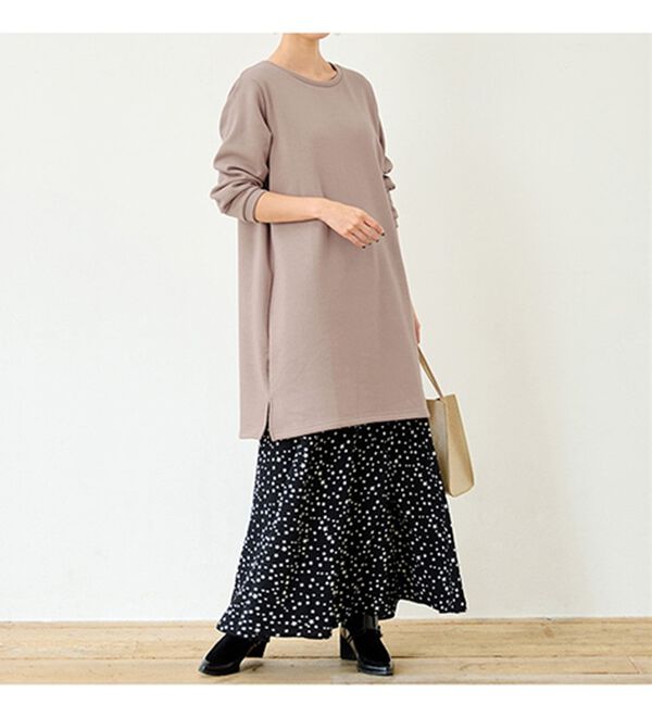 RANAN（ラナン）の「【吸湿発熱】シンプルチュニックワンピース（チュニックワンピース）」｜詳細画像