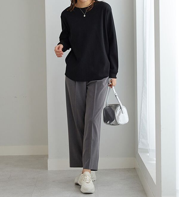 BELLUNA（ベルーナ）の「《快適Ｌａｂ．》 乾きやすい！ドライワッフルプルオーバー（カットソー）」｜詳細画像