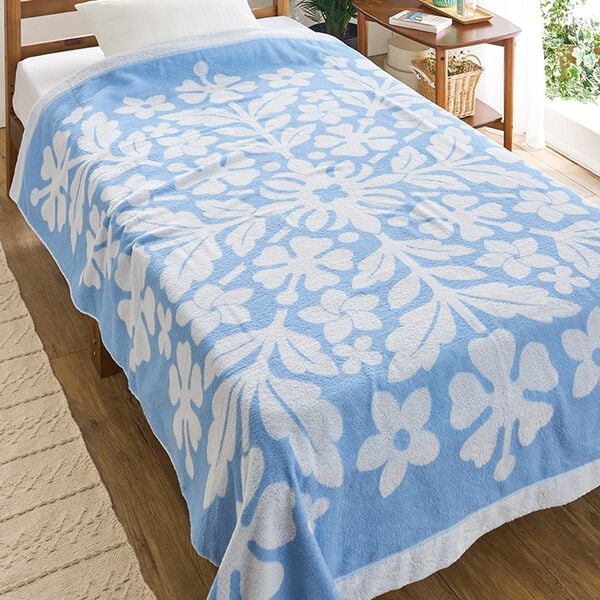 「今治産ハワイアン柄ワイドサイズタオルケット（肌掛布団・タオルケット）」｜詳細画像