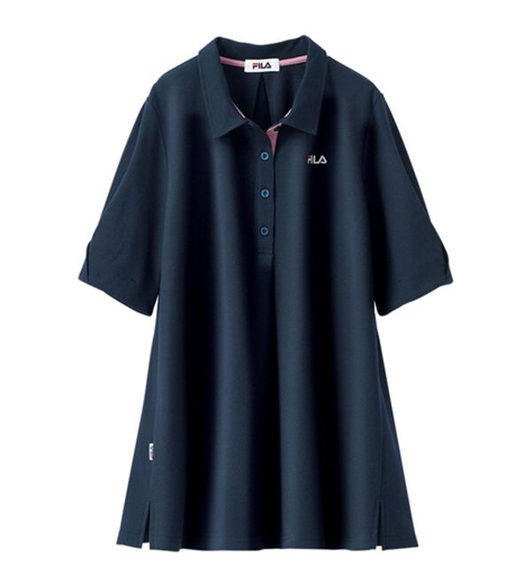 BELLUNA（ベルーナ）の「＜ＦＩＬＡ＞ヒンヤリ冷感！袖タックポロチュニック（ポロシャツ）」｜詳細画像