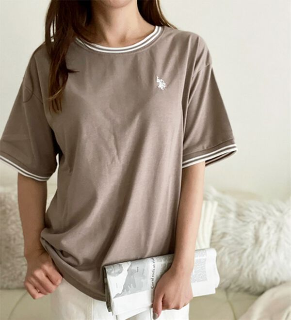 GeeRA（ジーラ）の「【ＵＳ．ＰＯＬＯ．ＡＳＳＮ】ライン配色Ｔシャツ（Tシャツ）」｜詳細画像